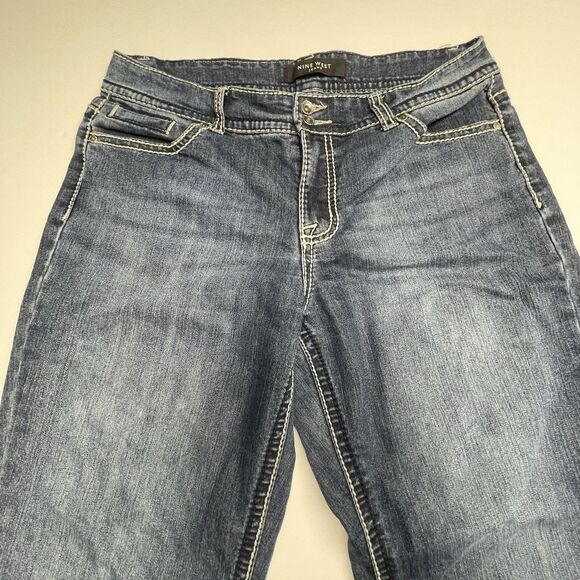 Nine West Jeans Embellished Bling Pockets Bootcut Women's Size 12 - Picture 3 of 16